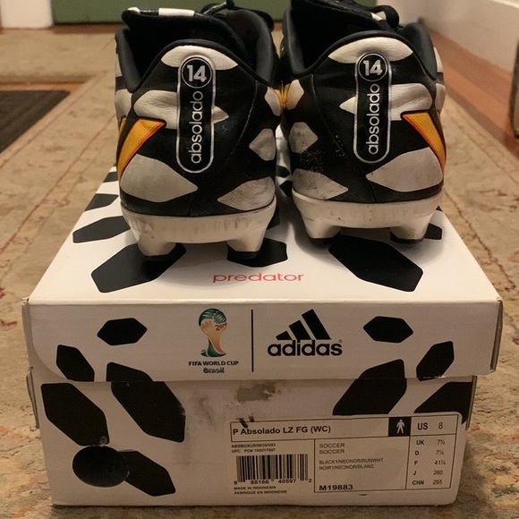 Adidas Absolado Instinct LZ FG 2014 World Cup Soccer Cleats Size 8 - Picture 8 of 8